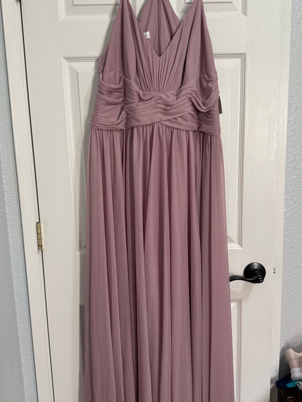 NWT David's Bridal Dusty Lilac Chiffon A-Line Prom Gown